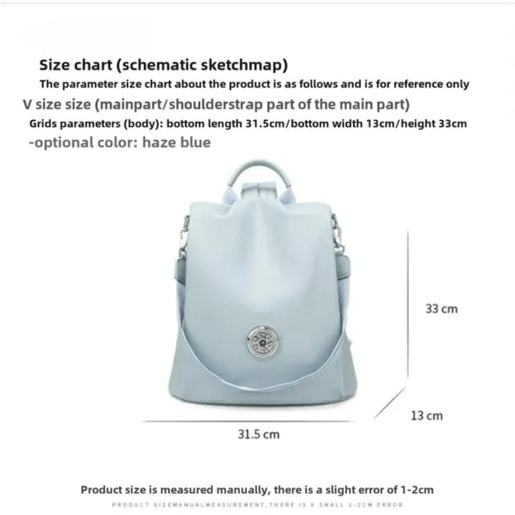 Humham The New Seasonal Series Of Shoulder Bags Haze Blue New Fashion Leisure Ladies Backpack Large Capacity